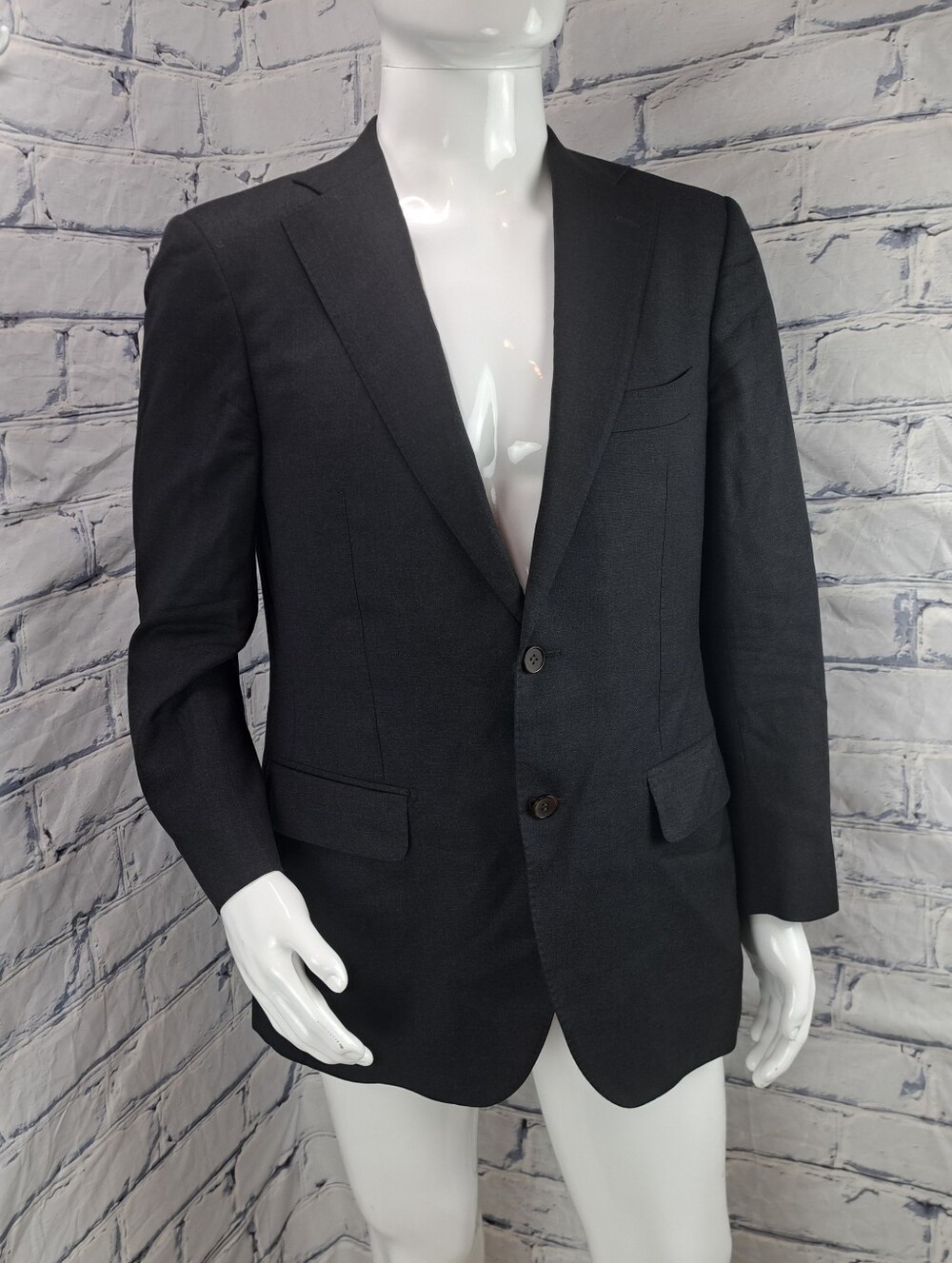 Suitsupply Men's Slim Blazer Sport Coat Jacket Charcoal Gray Working Cuffs 42R